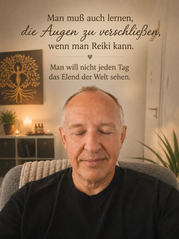 Augen verschließen bei Reiki