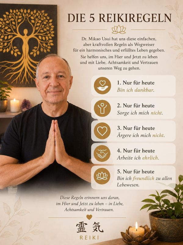 Die 5 Reiki-Regeln