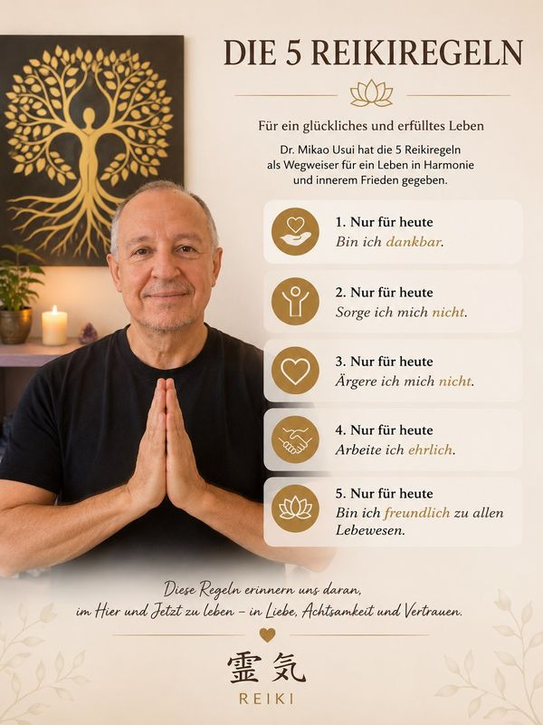 Die 5 Reiki-Regeln