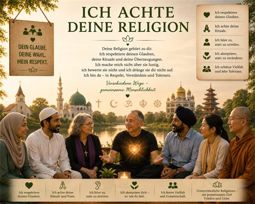 Ich Achte Deine Religion - Reiki Bild