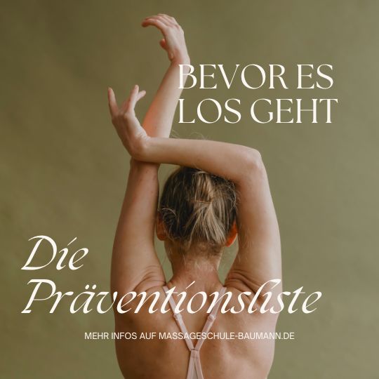 Die Präventionsliste für Massagen